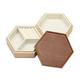 Solid Wood Jewelry Box with Cover Wooden Simple Double Household Storage Box Necklace Earrings Earrings Jewelry Storage Box