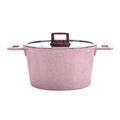 Casserole Dishes Household Multifunctional Frying Pan Double Ear Steaming Stew Soup Pot Ceramic Glaze Non-stick Skillet Frying Pan Casserole Pot (Size : 3l)