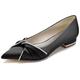 LRMYMHY Women's Pointed Toe Satin Wedding Shoes for Bride Rhinestones Slip on Bridal Shoes Closed Toe Ballet Flats Pumps,Black,3 UK