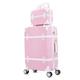 BLBTEDUAMDE Women Spinner Abs Retro Luggage 20" 22" 24" 26" Trolley Bag Vintage Suitcase Set On Wheels Cute (Color : A Set of 2, Size : 22")