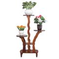 NBHDEK Wood Plant Stand Indoor 3 Tier Tall Plant Shelf American Country Vintage Flower Pot Stands Creative Display Rack Holder Outdoor Small Space Planter St