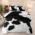 Coverless Duvet Black Cream White Coverless Duvet Double Microfiber Quilted Bedspreads Lightweight Bedspreads Double Size Comforter All Seasons Quilted Throw+2 Pillowcases(50x75cm) 200x200cm