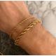 Gold Rope Bracelet Chain, Twisted Men Solid Link Mens Bracelets 3mm/5mm Minimalist & Statement Jewelry