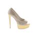 alice + olivia by stacey bendet Heels: Slip-on Platform Bohemian Ivory Shoes - Women's Size 38 - Peep Toe