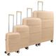 Priceless Homeware Luggage Sets 4Pcs Travel Suitcase Large Set Lightweight Trolley Carry On Suitcases 4 Spinner Wheels TSA Lock Travel Bag Cabin Suitcase (Cream, Viaggio 4Pcs Set)
