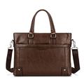 HJGTTTBN Man bag Male Briefcase Shoulder Bag Office Bag Handbag Men Briefcase PU Leather Handbag Bag Men Business Bag Briefcase Purse (Color : Brown, Size : 39 * 5 * 29cm)