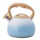 Whistle Tea Kettle,3L Stove top Whistling Kettle with Hammered Pattern,Gas Stove Induction Cooker hob Kettle,Push-Button Switch Camping teapot,Portable Kettle