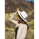 White Wide Brim Hat, Wedding Fedora High Quality Hat