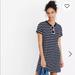 Madewell Dresses | Madewell Tina Striped T-Shirt Dress White Stripes Medium Style M2241 Cotton Navy | Color: Blue/White | Size: M