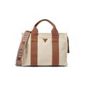 GUESS Canvas II Tote Bag S Natural/Cognac, Natural / cognac, Small