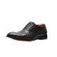 HJGTTTBN Leather Shoes Men Shoes for Men Black Handmade Crocodile Leather Oxfords Shoes Men Red Bottom Dress Wedding Shoes Business Casual Luxury Plus Size (Color : Schwarz, Size : 7.5 UK)