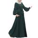Briskorry Prayer Clothing for Women, Kaftan Women's Long Arabic, Long Sleeve Prayer Robe, Length Ruffles, Turkey Abaya, Plain One-Piece Tesette Door, Giyim Modern Muslin Set, Hijab Mosque Hajj