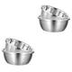 TOPBATHY 2 Sets Stainless Steel Soup Bowl Kitchen Supply Strainers Stainless Steel Mixing Bowls Kitchen Strainer Sink Filter Strainer Wash Basin Rice Storage Basin Fruit Household Cooking