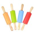 Rolling Pin, Dough Rolling Pin Mini Rolling Pin Silicone Rolling Pin Silicone Wood Used for Family Kitchen 4 X Rolling Pin