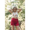 70's Red High Waisted Cargo Shorts, 32 33 Waist Vintage 1970's Shorts