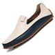 HJGTTTBN Leather Shoes Men Men Boat Shoes Mens Slip-on Driving Casual Shoes Men (Color : Beige, Size : 4.5 UK)