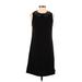 Slate & Willow Casual Dress - Shift High Neck Sleeveless: Black Solid Dresses - Women's Size X-Small