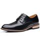 HJGTTTBN Leather Shoes Men Men Shoes Pointed Toe Men Dress Shoes Businee Shoes Men Office Shoes Formal Male Footwear Working Shoes (Color : Schwarz, Size : 6)