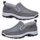 RZYW Slip on Shoes Men Deck Shoes for Men Casual Shoes Men Mens Wide fit Trainers Arch fit Trainers for Men Trainers Casual Comfortable Shoes with Low Arch Support,Gray,38/240mm