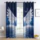 GEDAEUBA Angel Wings Curtains for Bedroom Living Room - Eyelet Blackout Curtains 90 x 108 Inch (W x L), 108 Drop Thermal Insulated Curtains & Drapes, Patterned Window Treatments, 2 Panels