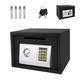 16L Fireproof Safe Box, Steel Electronic Safety, Black Cabinet Security Cash Box for jewelry cash, 35 x 25 x 25cm (2 Keys Included)