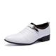 HJGTTTBN Leather Shoes Men Men Business Shoes Leather Dress Shoes Men's White Oxofrds Pointed Toe Office Italian Shoes for Men (Color : White, Size : 7)