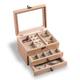 Frebeauty Wood Jewelry Box,Vintage Jewelry Organizer with Clear Lid