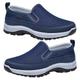 AZMAHT Slip on Shoes Men Deck Shoes for Men Casual Shoes Men Mens Wide fit Trainers Arch fit Trainers for Men Trainers Casual Comfortable Shoes with Low Arch Support,Blue,44/270mm