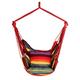 Hammock Hanging Chair Swing Garden Hanging Chair Indoor and Outdoor Hammock Hanging Swing Chair with Upholstered Seat Outdoor Hammock Hanging Chair Garden Patio Courtyard Swing Rainbow