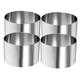 Alipis 12 Pcs Stainless Steel Mousse Ring English Muffins Mini Rings Mousse Rings 7cm Metal Cake Rings Perforated Ring Cheese Mold Small Cake Metal Mousse Cake Tins Form Round Bakeware