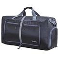 ehsbuy 60L Travel Bag Large Foldable Sports Bag Men Women with Shoe Compartment Pockets Waterproof Sauna Bag Travel Bag for Sports Holiday Gym Overnight, 100L Black, (100L) EU