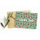 Floral Thank You Greeting Card With Rose Flowers On Green, Gratitude in Roses Pattern Print