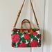 Dooney & Bourke Bags | Dooney & Bourke Hydrangea Red/Green Floral Print Leather Satchel/Shoulder Bag | Color: Green/Red | Size: Os