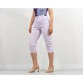 Plaid Capri Pants Vintage 90S Purple White High Waist Trousers Medium