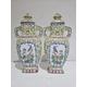 stunning Pair Of Early 20Th Century Qing Chinese Canton Enamel Vases Circa 1900