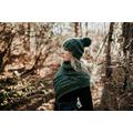 Katniss Inspired Cowl Slouch Beanie Set, Huntress Vest Scarf Knit Crochet Sweater Cross Body Chunky Hat