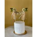 Retro Daisy Cake Topper // Customizable You Choose The Flower Color, Ribbon Colors + Message