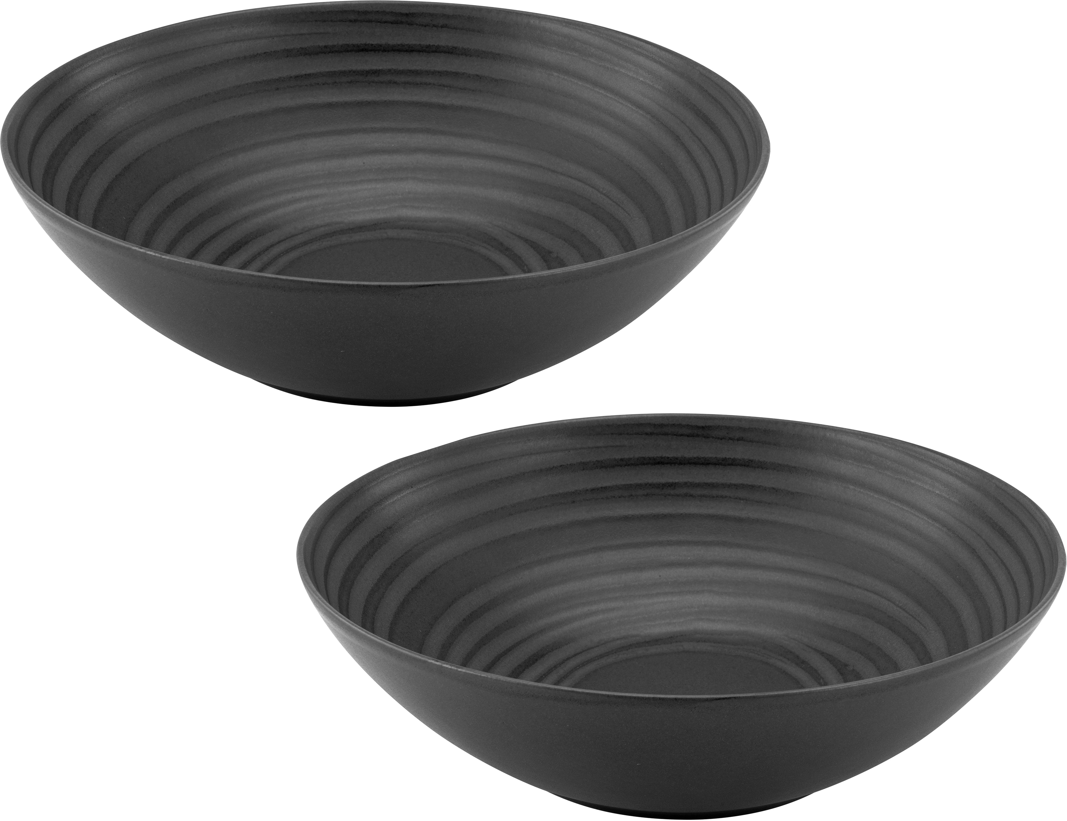 Schale CREATABLE "Lava Stone", schwarz (schwarz matt), Ø:24cm, Steinzeug, Schüsseln, Salatschüssel, Servierschale, Ø 24 cm, schwarz, Made in Europe Image