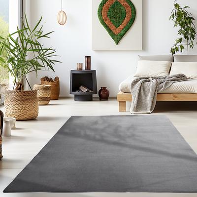 Teppich AYYILDIZ TEPPICHE "SKY 5400", grau, B:80cm H:7mm L:250cm, Polyester, Teppiche, Läufer, Besonders weich, Softfllor, waschbar Image