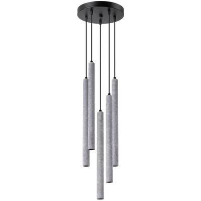 SOLLUX LIGHTING Hängeleuchte "PASTELO", grau, H: 110cm, Lampen, leuchtet nieder