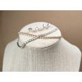 Bracelet & Earring Set, Sterling Silver Earring Set With Swarovski Crystal, Crystal Bracelet Set