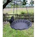 Bird Bath Feeder Vintage Style Hanging Robin Cast Iron Garden Decoration