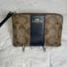 Coach Bags | Coach Signature Corner Zip Wristlet. Brown And Navy Blue. | Color: Blue/Brown | Size: Os