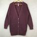 Athleta Sweaters | Athleta Womens Maroon Womens West End Oversized Knit Cardigan Sweater Size S | Color: Red | Size: S