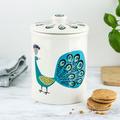 Handmade Ceramic Peacock Storage Jar, Designed in The UK By Hannah Turner. Perfect Cookie Jar Or Canister, Gift Boxed Pottery