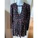 Free People Dresses | Free People Black Swing Top Tunic Dress Floral Print Women's Size 2 | Color: Black | Size: 2