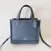 Coach Bags | Coach Co971 Refined Pebbled Leather Dempsey 22 Satchel Tote Crossbody Denim | Color: Blue/Silver | Size: Os