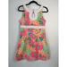 Lilly Pulitzer Dresses | Lilly Pulitzer Women's 6 Icecream Social Empire Waist Sundress Neon Patterned | Color: Orange/Pink | Size: 6