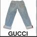 Gucci Bottoms | Authentic Gucci Signature Gg Web Denim Jeans Toddler Boys Sz 4 | Color: Blue | Size: 4b