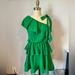 Zara Dresses | Green Zara Ruffle Dress With Tie Strap | Color: Green | Size: Xs